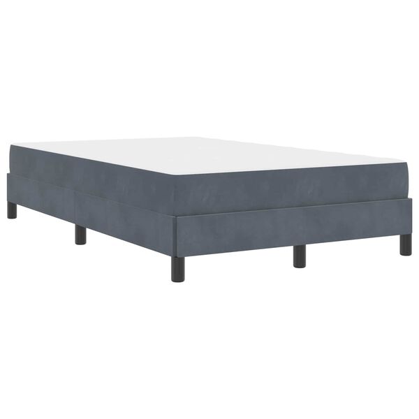 vidaXL Boxspringbed met matras Donkergrijs 120 x 190 cm Stof