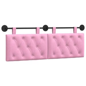 vidaXL Hangend Hoofdeinde Wandgemonteerd Roze 150 x 55 x 7 cm Stof