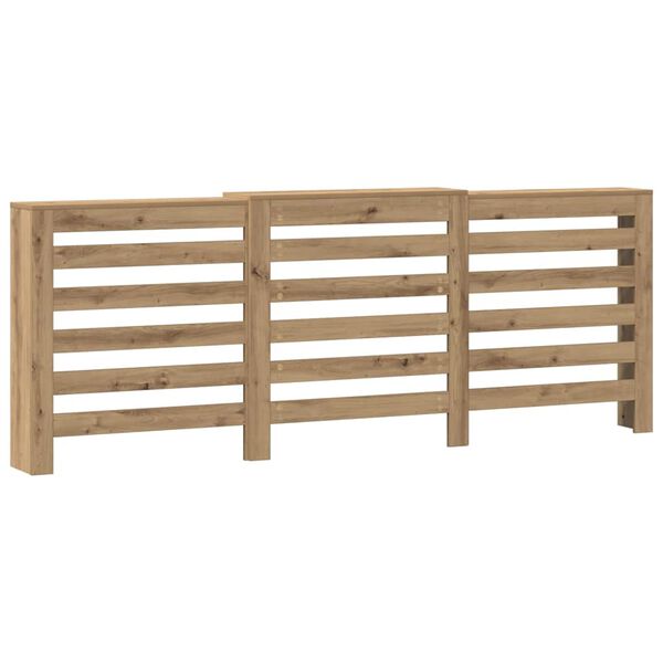 vidaXL Radiatorombouw 205x21,5x83,5 cm bewerkt hout artisanaal eiken