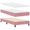 vidaXL Boxspringbed met matras Roze 100 x 200 cm Fluweel