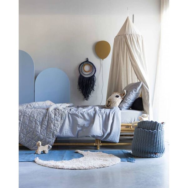 KidsDepot 2-delige Mandenset Korbo L katoen mistkleurig