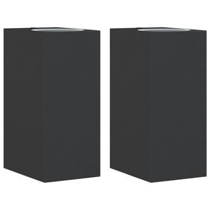 vidaXL Buitenwandlampen 2 st gegoten aluminium zwart