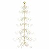 vidaXL Metalen kerstboom met standaard Goud 180 cm Poedergecoat staal