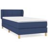vidaXL Boxspring met matras stof blauw 80x200 cm