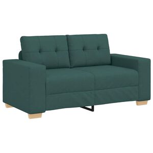 vidaXL Loveseat Sofa Donkergroen 160x77x82 cm Stof
