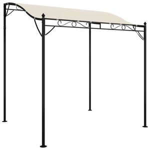 vidaXL Luifel 2x2,3 m 180 g/m&sup2; stof en staal cr&egrave;mekleurig