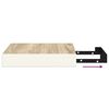 vidaXL Wandschappen zwevend 2 st 23x23,5x3,8 cm MDF eikenkleurig wit