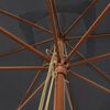 vidaXL Parasol met houten paal 300x300x273 cm zwart