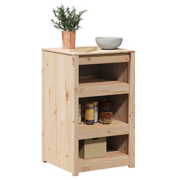 vidaXL Keukenkast Bruin Eiken 55 x 55 x 92 cm Massief grenenhout