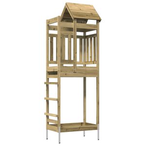 vidaXL Speeltoren Bruin Massief ge&iuml;mpregneerd hout