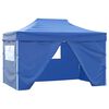 vidaXL Vouwtent pop-up met 4 zijwanden 3x4,5 m blauw
