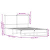 vidaXL Bedframe zonder matras metaal gerookt eikenkleurig 120x190 cm