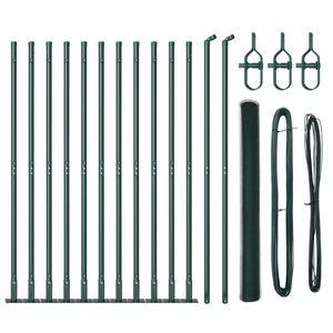 vidaXL Gelast Draadhek met Betonnen Basis 25 x 1,6 m (B x H)