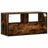 vidaXL Tv-meubel 80x31x39,5cm bewerkt hout metaal gerookt eikenkleurig