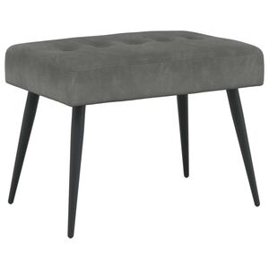vidaXL Bank met knoopverstelling Donkergrijs 60 x 40 x 45 cm fluweel