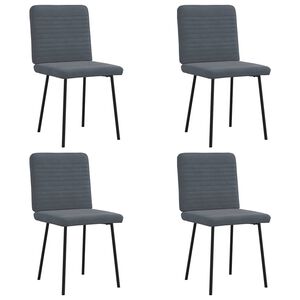 vidaXL Eetkamerstoelen 4 st fluweel donkergrijs