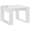 vidaXL Bijzettafel 50x50x35 cm spaanplaat hoogglans wit