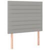 vidaXL Hoofdbord lichtgrijs 80x5x118/128 cm stof