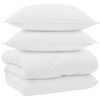 vidaXL Winter Dekbed met kussen 3 pcs Wit Microvezel