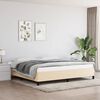 vidaXL Bedframe zonder matras stof cr&egrave;mekleurig 200x200 cm