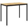 vidaXL Tuinbar Tafel NAARDEN Wit en zwart 141 x 80,5 x 105 cm