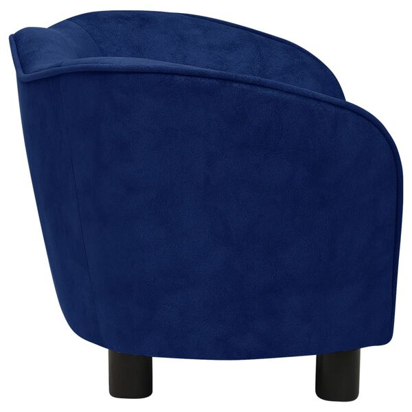 vidaXL Hondenbank 66x43x40 cm pluche blauw