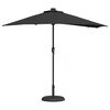 vidaXL Tuinparasol Zwart 294 x 150 x 223 cm Polyester en staal