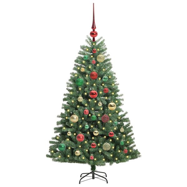 vidaXL Kunstmatige Inklapbare Kerstboom Groen 120 cm PVC en Metaal
