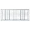 vidaXL Gabion Verhoogd Bed Zilver 140 x 60 x 55 cm