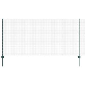 vidaXL gelast draadhek met palen 50 x 1,2 m PVC-Coated Staal Groen