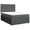 vidaXL Boxspring met matras stof donkergrijs 140x190 cm