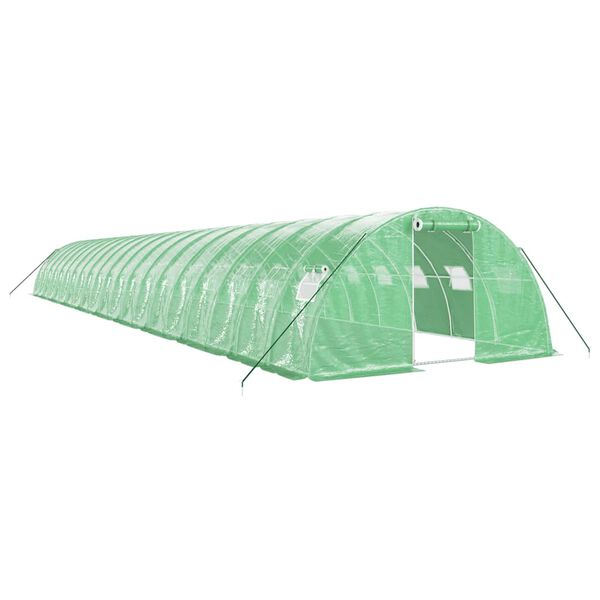 vidaXL Tuinkas met stalen frame 80 m&sup2; 20x4x2 m groen