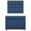vidaXL Boxspring met matras stof blauw 90x190 cm