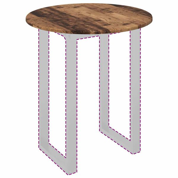 vidaXL Tafelblad Oud hout 60 x 60 x 1,5 cm Bewerkt hout