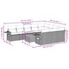 vidaXL 11-delige Loungeset met kussens poly rattan zwart