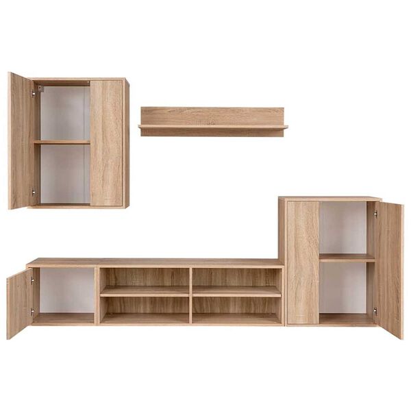 vidaXL Tv-meubelset 5 pcs Sonoma eiken 221 x 30 x 80 cm Bewerkt hout
