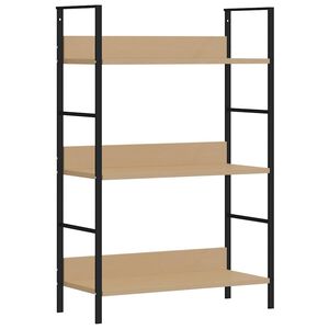 vidaXL Boekenkast 3 schappen 60x27,6x90,5 cm bewerkt hout eikenkleurig