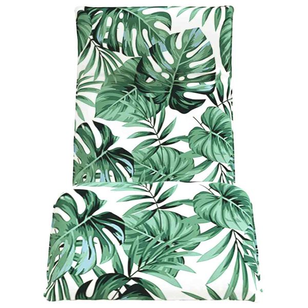 vidaXL Opvouwbare ligstoel Bladpatroon 175x54x8,5 cm Oxford stof