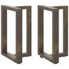 vidaXL Eettafelpoten 2 st T-vormig 50x35x(72-73) cm staal naturel