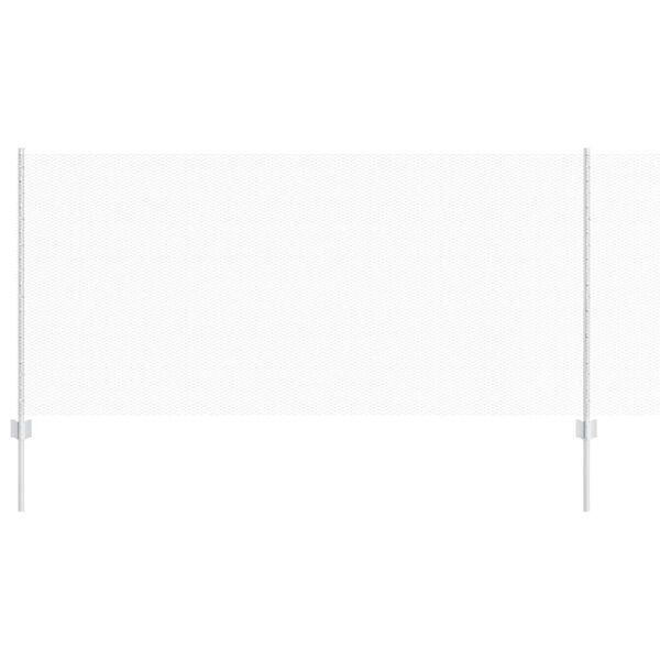 vidaXL Hek met Paal Zilver 1 x 100 m Staal
