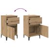 vidaXL Nachtkastje 2 pcs Artisan Eiken 40 x 35 x 70 cm Bewerkt hout