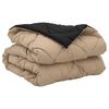vidaXL Zomer Dekbed Zwart en Taupe 220 x 135 cm Microfiber
