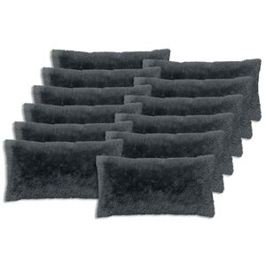 vidaXL Kussen met kussen HEERLEN 12 st Antraciet PV Fleece
