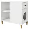vidaXL Kattenhuis Glanzend Wit 72 x 42,5 x 70 cm Bewerkt hout