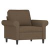 vidaXL Fauteuil met voetenbank 60 cm stof bruin