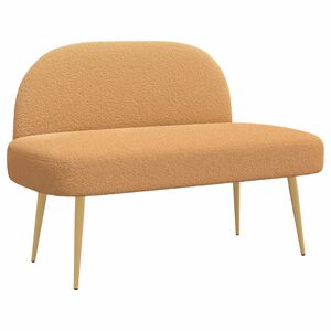 vidaXL Beklede bank met rugleuning Beige 110 x 60 x 76 cm Boucl&eacute;