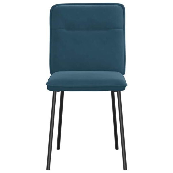 vidaXL Eetkamerstoelen 4 st fluweel blauw
