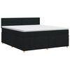 vidaXL Boxspringbed met matras met hoofdeinde Zwart 140 x 200 cm Stof