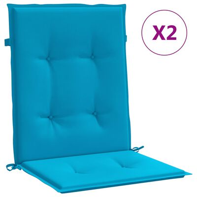 vidaXL Tuinstoelkussens lage rug 2 st 100x50x3 cm oxford stof blauw