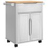 vidaXL Keuken Trolley FLORO Wit 72,5 x 45 x 80 cm Massief Vurenhout